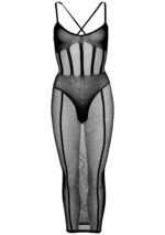 Net and Opaque Bodysuit and Skirt - Afbeelding 6